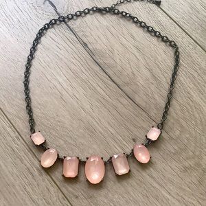 Pink stone necklace
